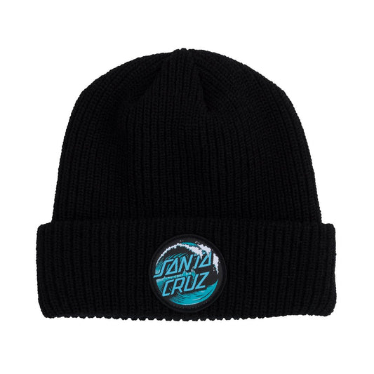 Santa Cruz Wave Dot Long Shoreman Beanie - Black - Vault Board Shop Santa Cruz