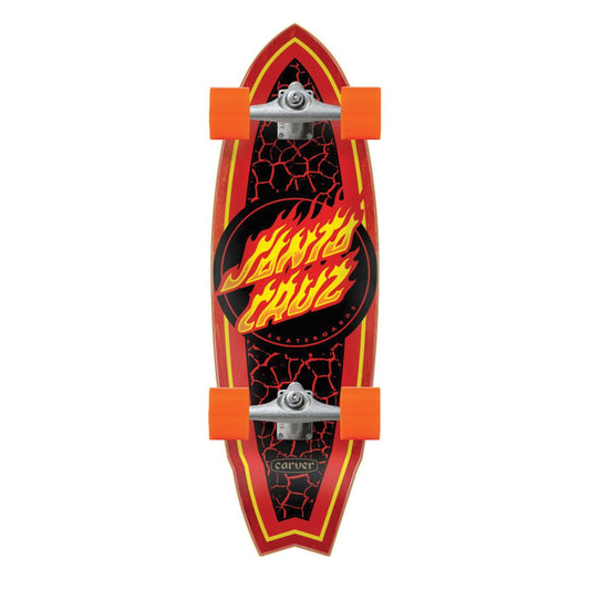 Santa Cruz x Carver Flame Dot Shark Complete - 9.85" - Vault Board Shop Santa Cruz