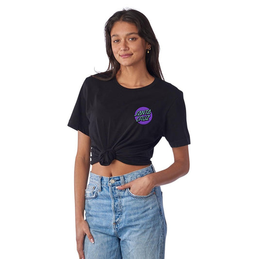 Santa Cruz X Thrasher Women's Diamond Dot Relaxed T - Shirt - Black - Vault Board Shop Santa Cruz