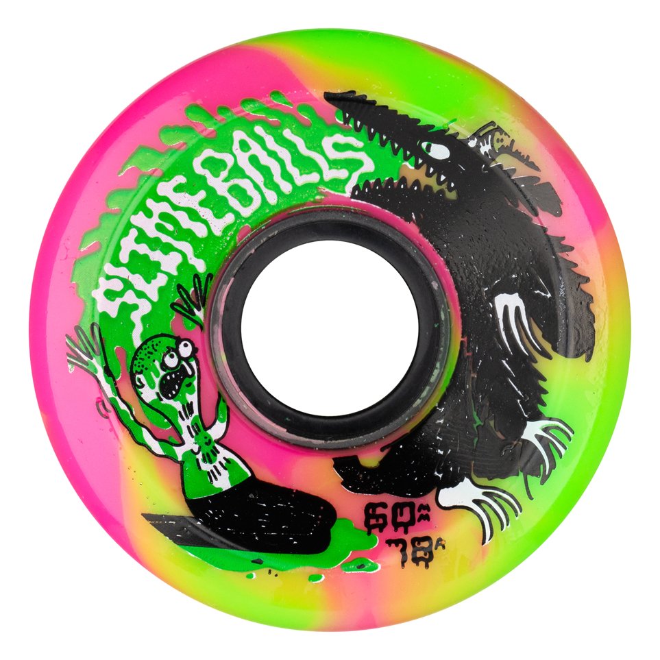 Slime Balls Jay Howell OG Slime Pink/ Green Swirl 78a - 60mm - Vault Board Shop Slime Balls
