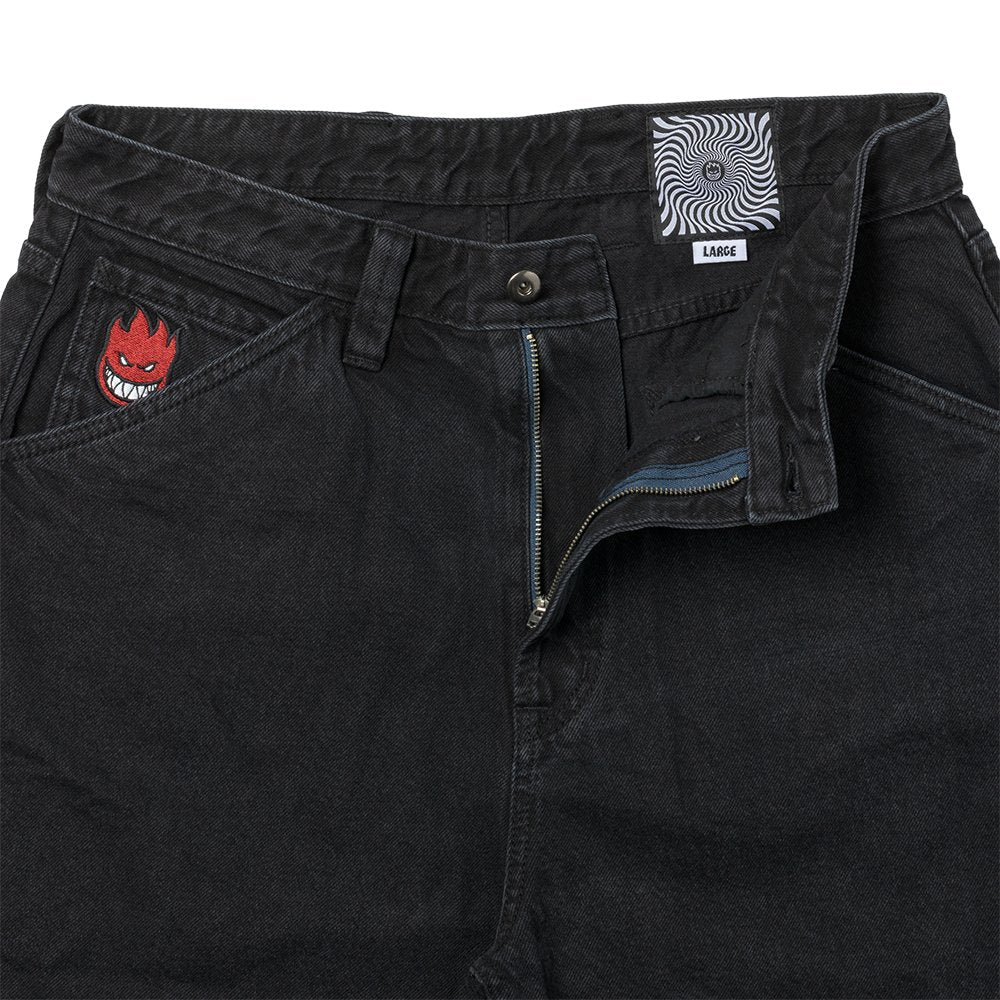 Spitfire Bighead Denim Shorts - Black - Vault Board Shop Spitfire