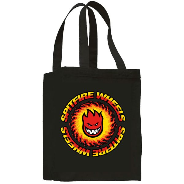 Spitfire OG Fireball Tote Bag - Black - Vault Board Shop Spitfire