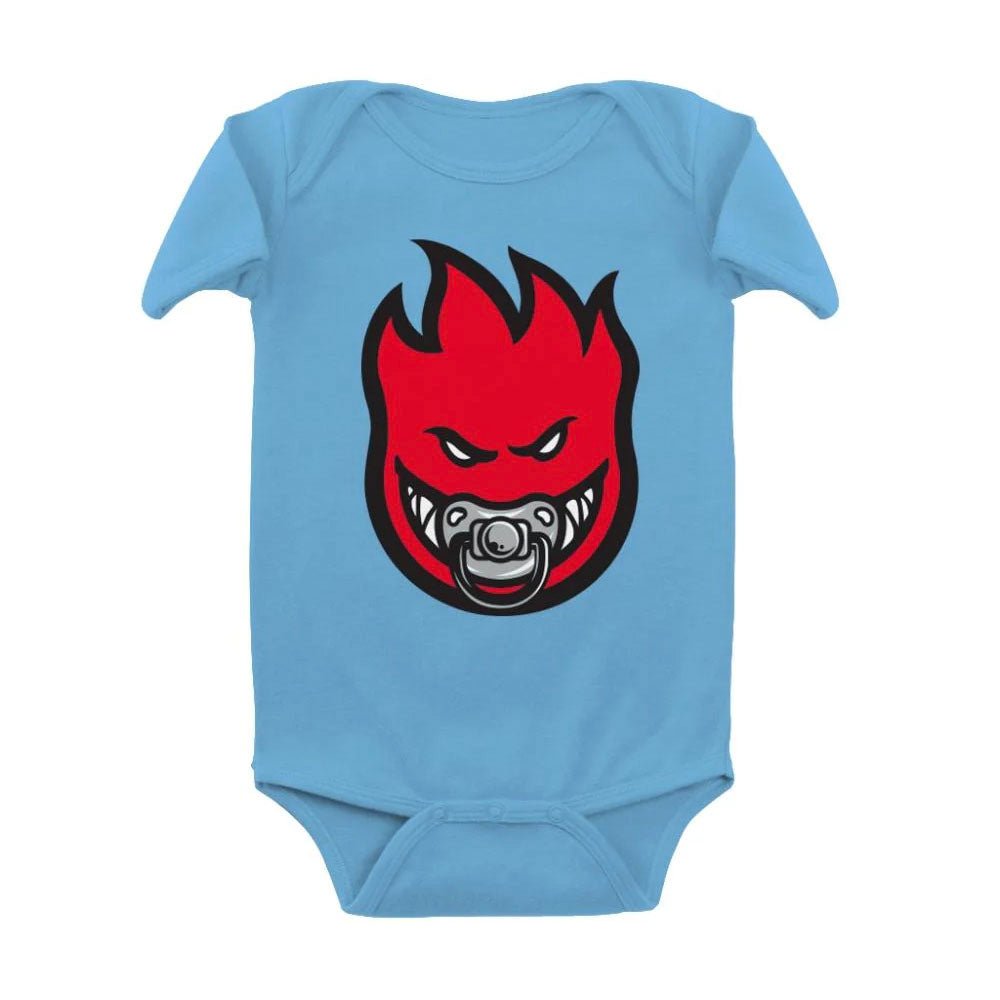 Spitfire Paci - Fire Onesie - Light Blue - Vault Board Shop Spitfire