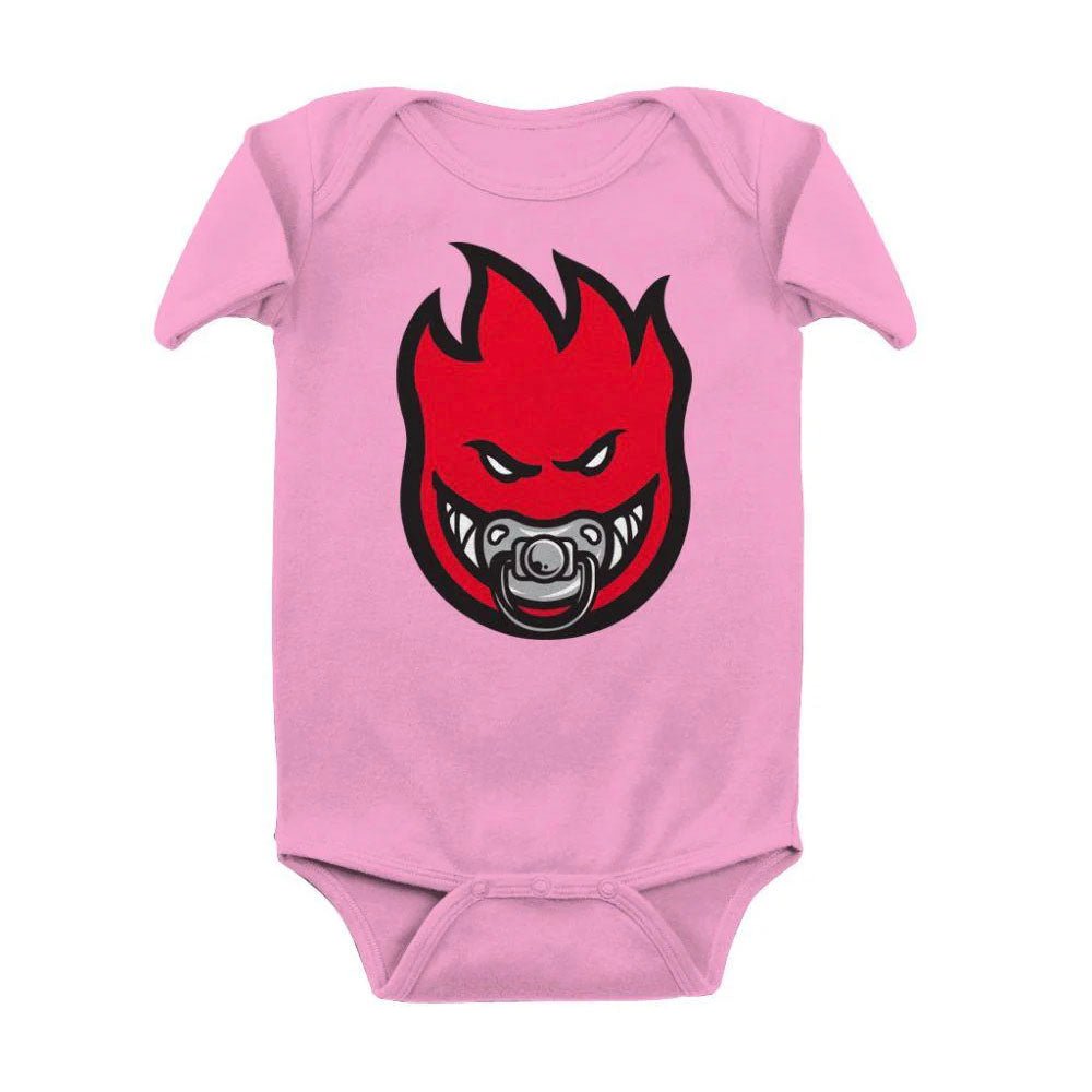 Spitfire Paci - Fire Onesie - Light Pink - Vault Board Shop Spitfire