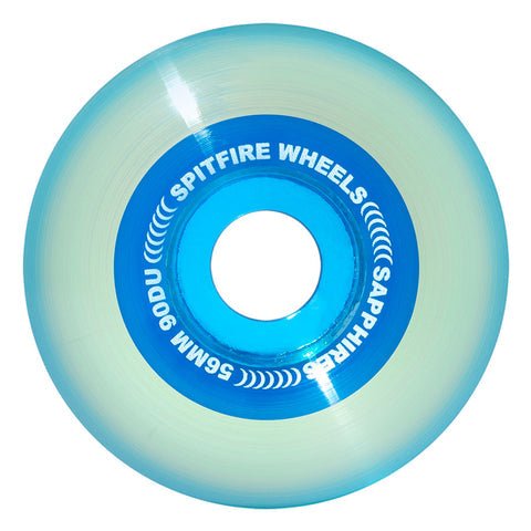 Spitfire Sapphires Clear/Blue 90D - 56mm - Vault Board Shop Spitfire