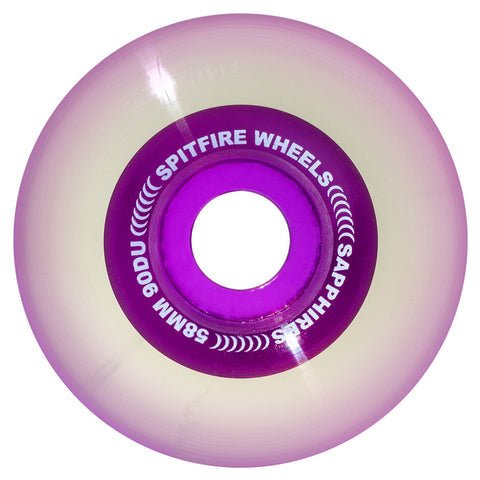 Spitfire Sapphires Clear/Purple 90D - 58mm - Vault Board Shop Spitfire