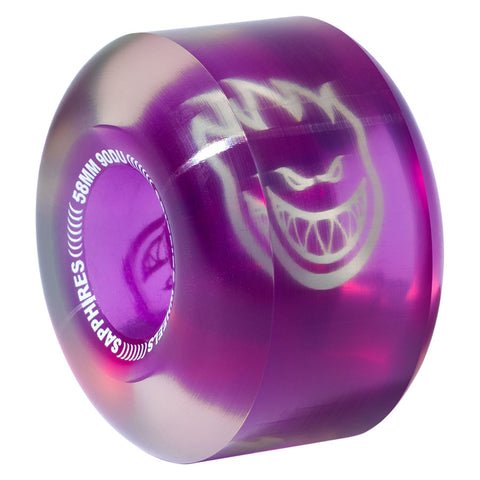 Spitfire Sapphires Clear/Purple 90D - 58mm - Vault Board Shop Spitfire