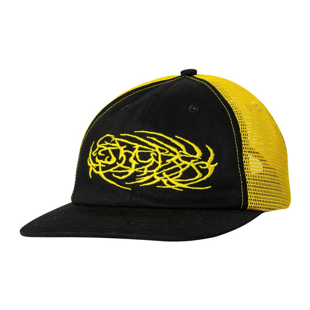 There Chainsaw Snapback Hat - Black/ Yellow - Vault Board Shop There Skateboards