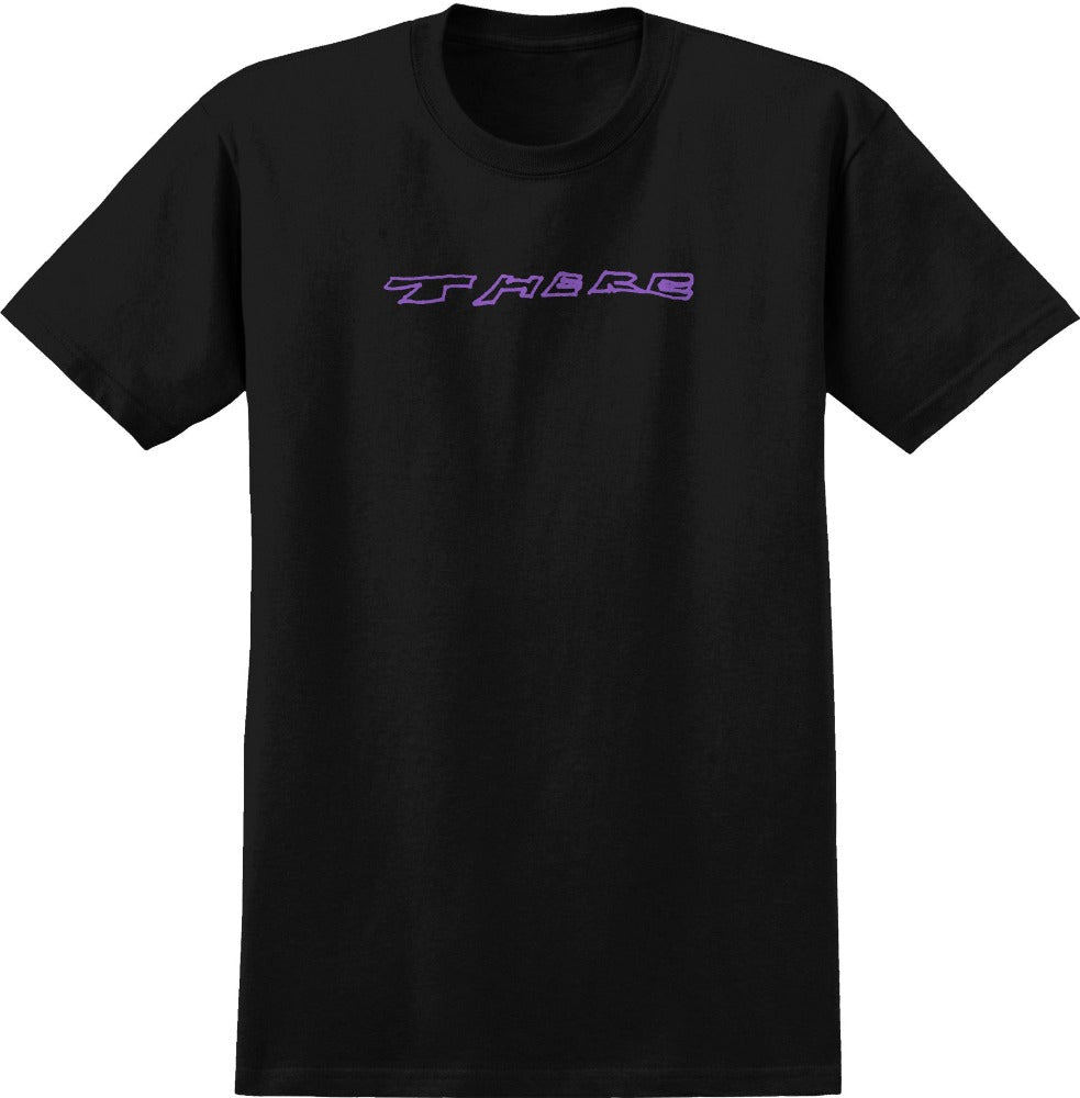There Squashed Tee - Black/ Purple - Vault Board Shop There Skateboards