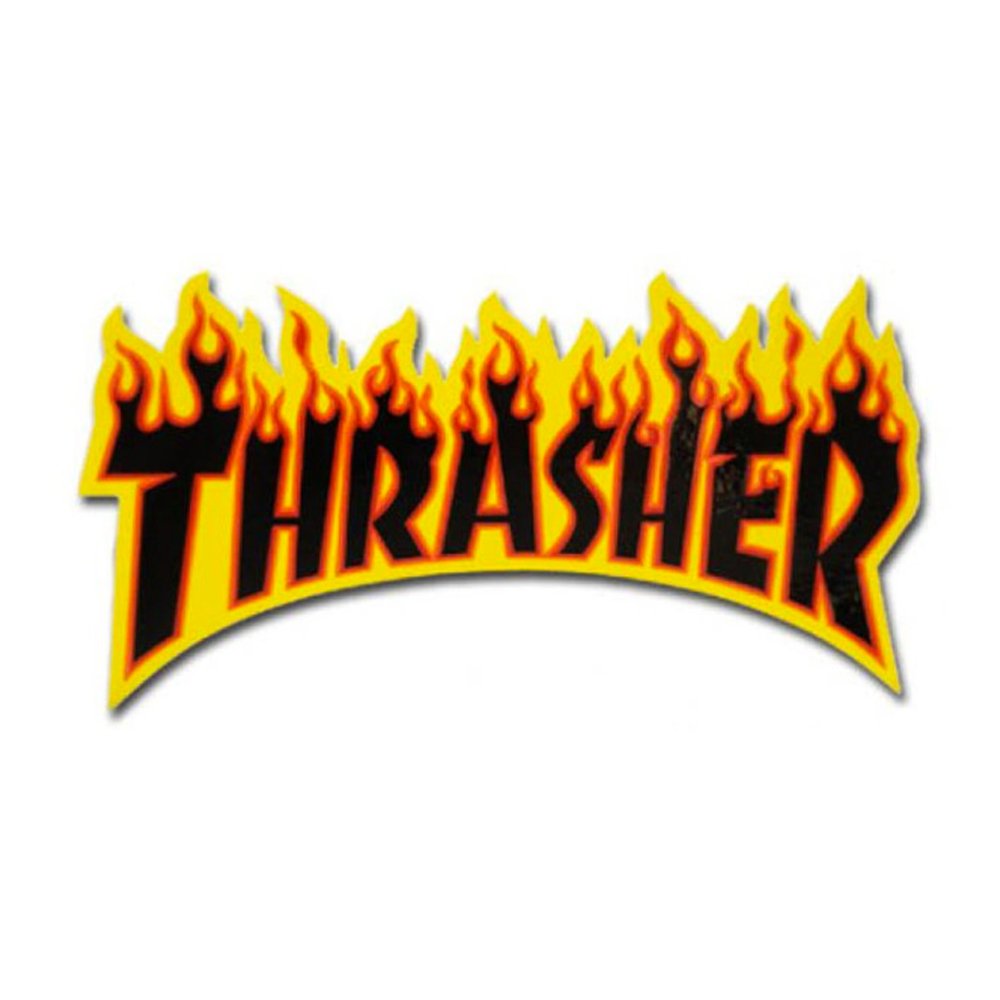 Thrasher Flame Sticker Large - Vault Board Shop Thrasher