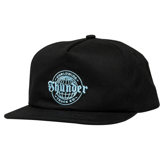 Thunder Worldwide Snapback Hat - Black - Vault Board Shop Thunder