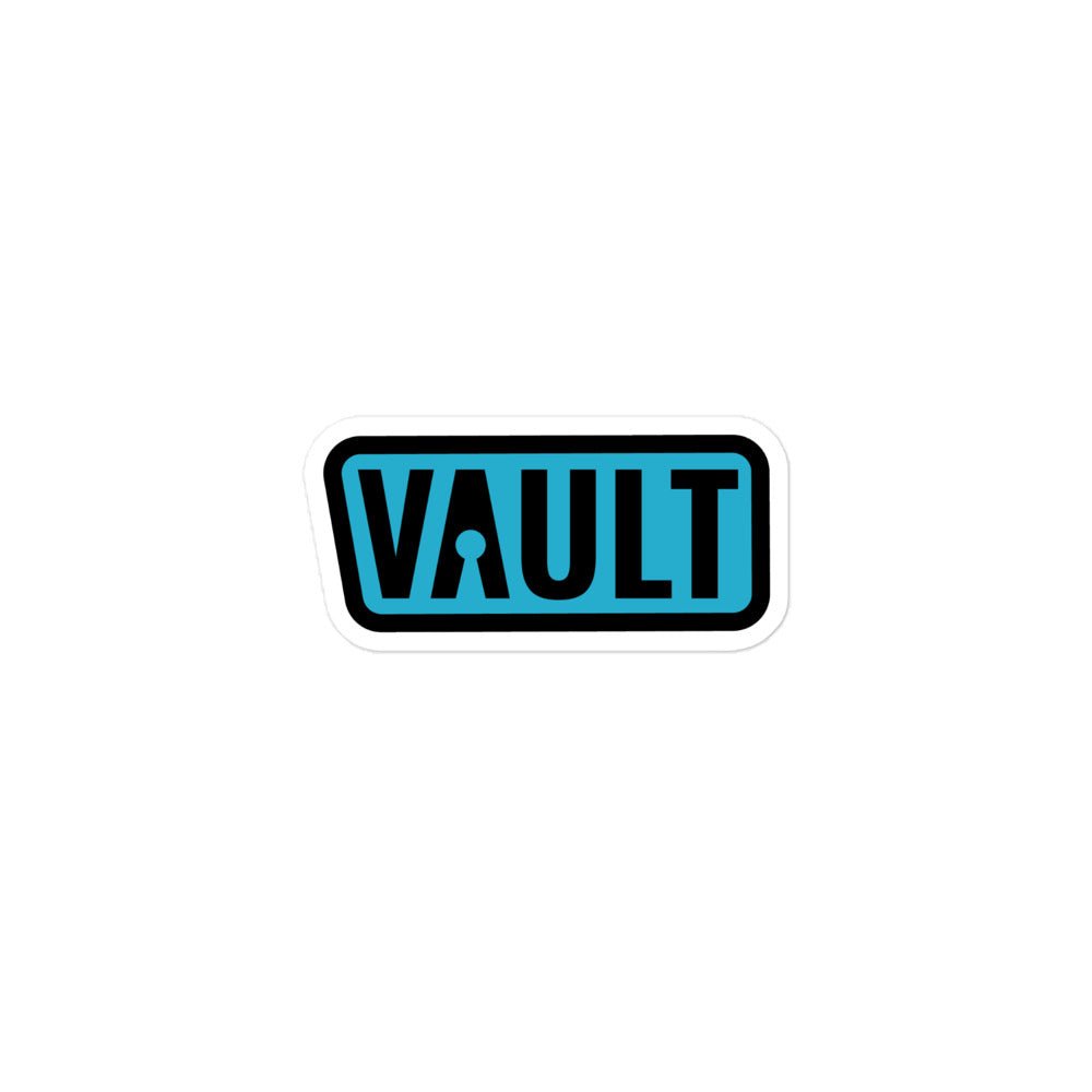 Vault Logo Sticker Blue - 3", 4", 5.5" - Vault Board Shop Vault
