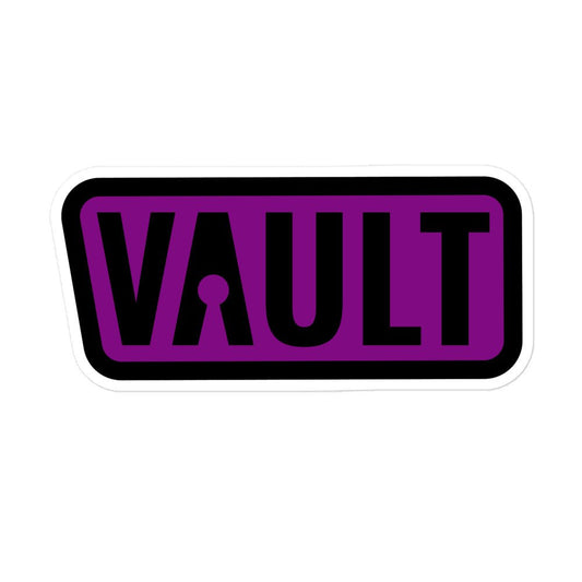 Vault Logo Sticker Purple - 3", 4", 5.5" - Vault Board Shop Vault