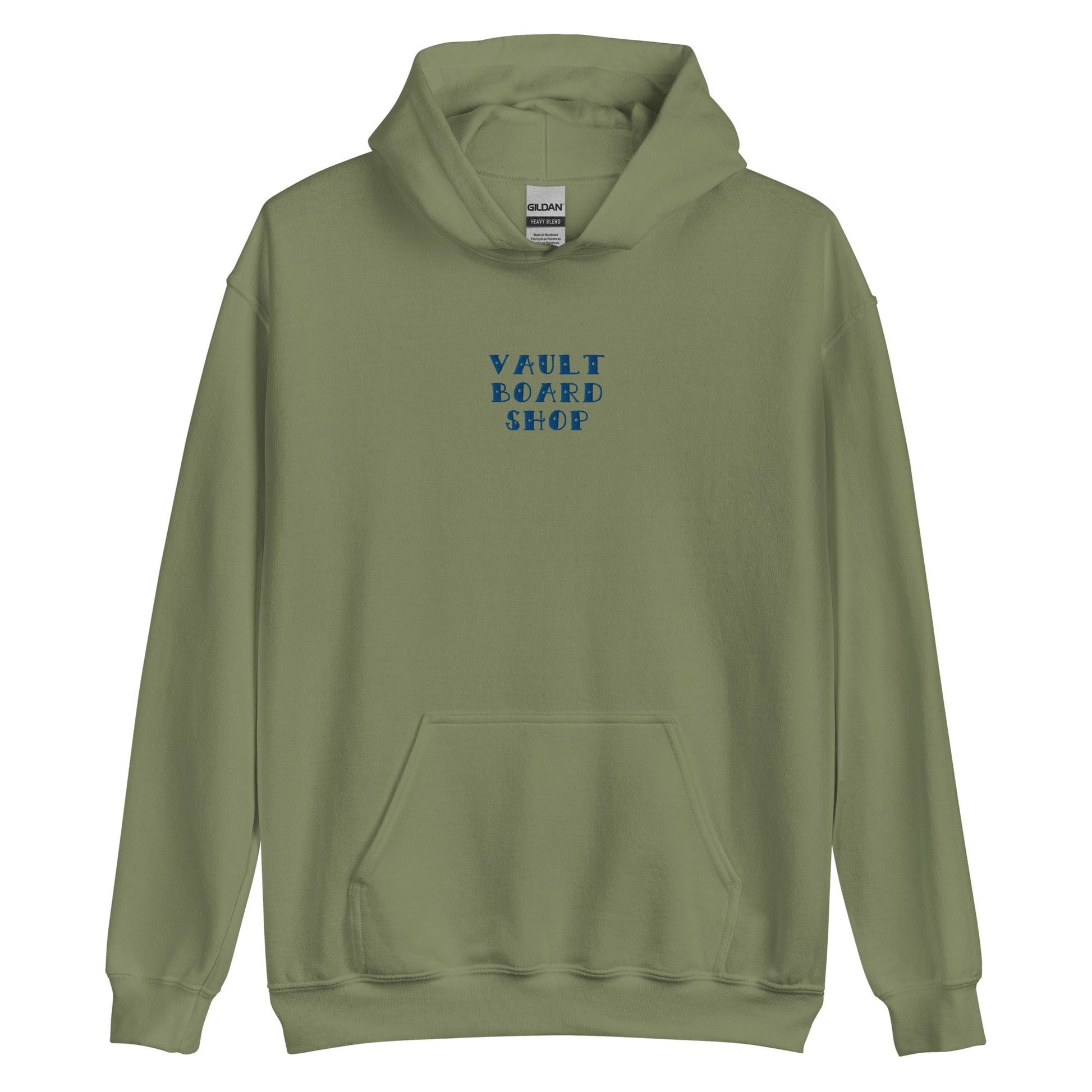 Vault Sailor Embroidered Hoodie - Olive/ Navy - Vault Board Shop Vault Board Shop