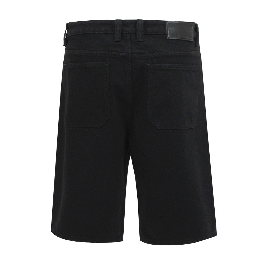 Victorious Baggy Fit Carpenter Denim Shorts - Jet Black - Vault Board Shop Victorious