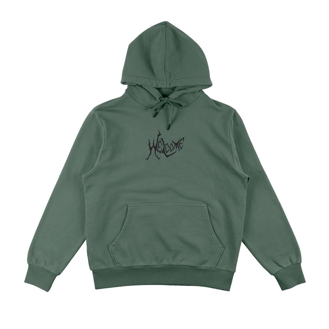 Welcome Spine Garment - Dyed Hoodie - Duck - Vault Board Shop Welcome