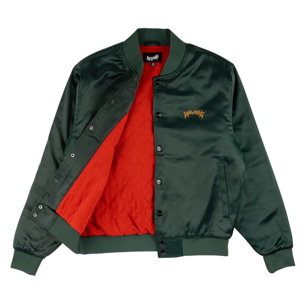 Welcome Venom Satin Bomber Jacket - Pine - Vault Board Shop Welcome