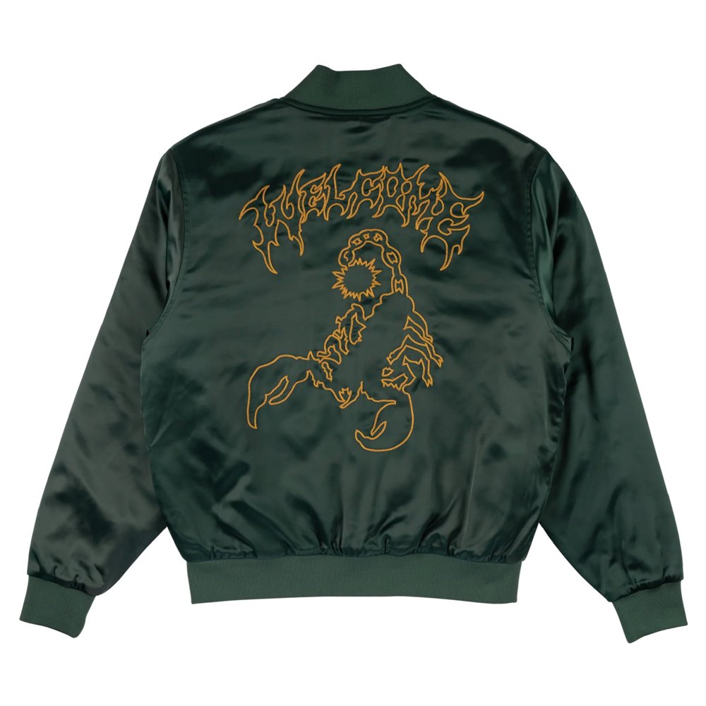 Welcome Venom Satin Bomber Jacket - Pine - Vault Board Shop Welcome