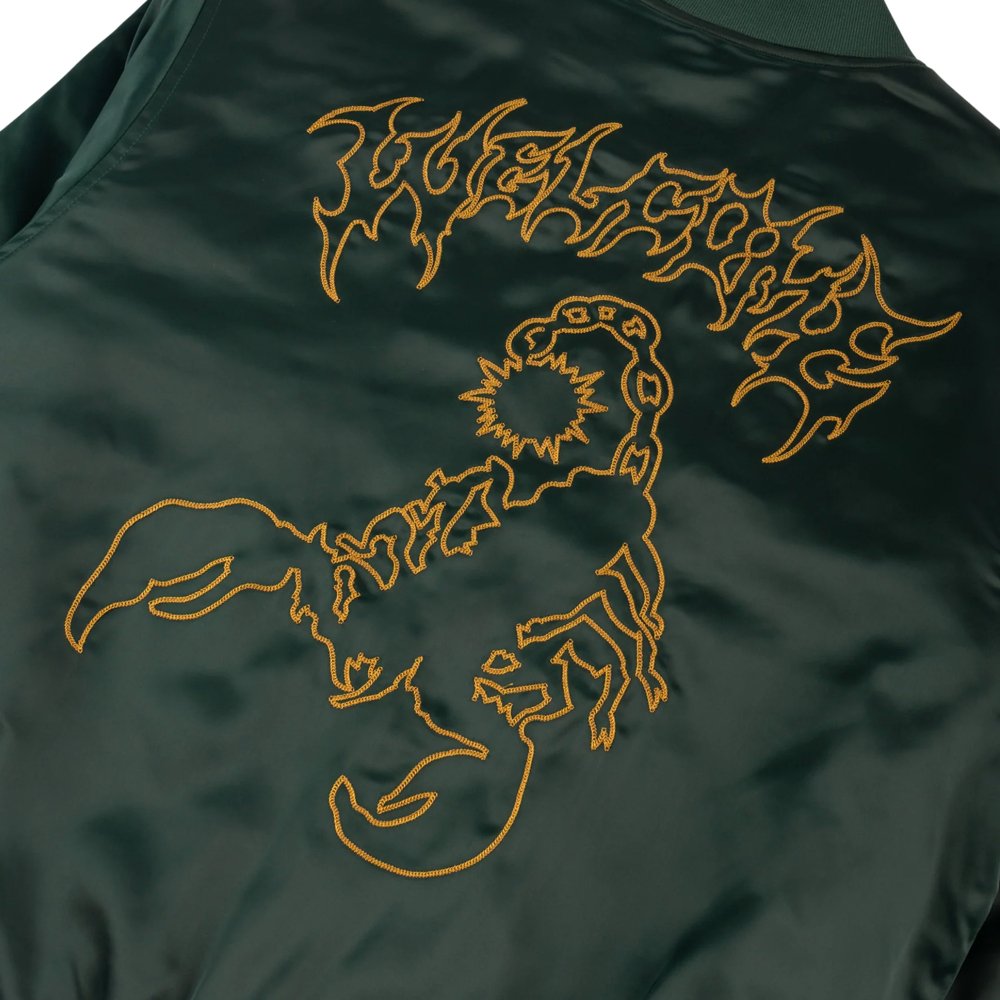 Welcome Venom Satin Bomber Jacket - Pine - Vault Board Shop Welcome