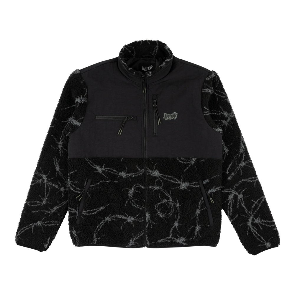 Welcome Wire Full - Zip Sherpa Fleece - Black - Vault Board Shop Welcome