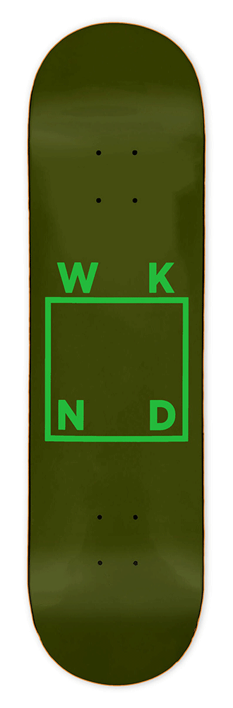 WKND Logo Deck Army Green - 8.5"