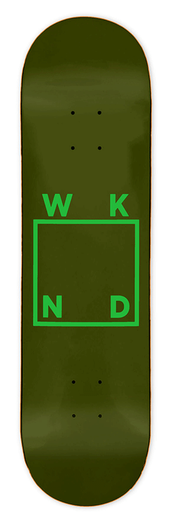 WKND Logo Deck Army Green - 8.25"