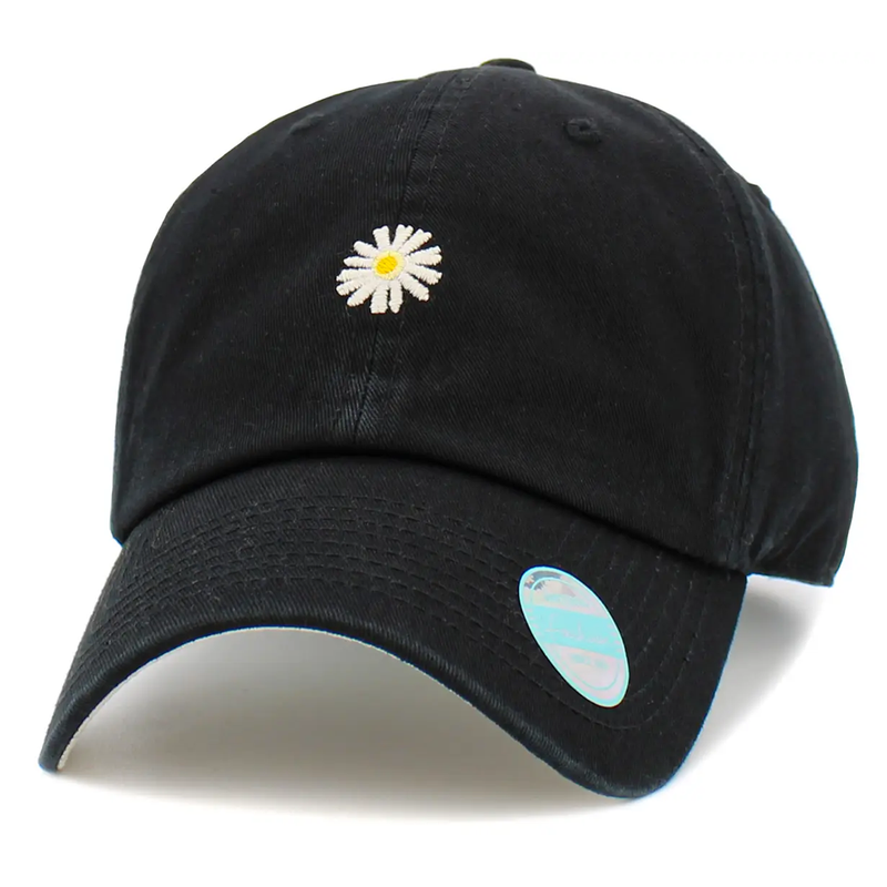 Vault Daisy Embroidered Hat - Black