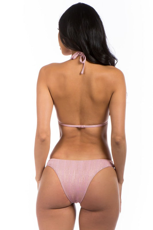 Women's Two Piece Shimmer Bikini - Multiple Colors