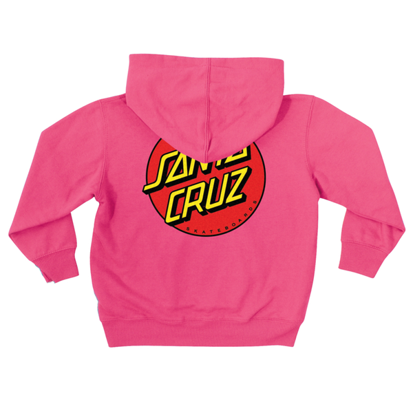 Santa Cruz Classic Dot Midweight Hoodie Kids - Hot Pink