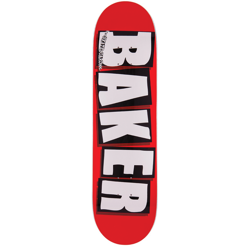 Baker Brand Logo Deck Red/ White - 8.0"