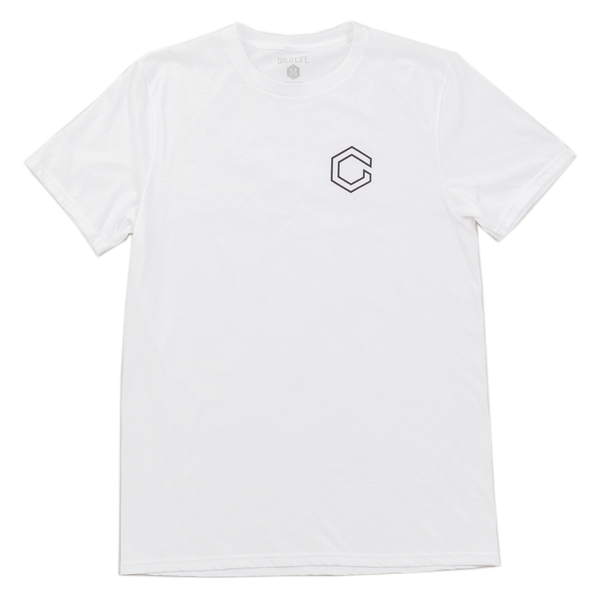 Gold Life Outlined Tee - White