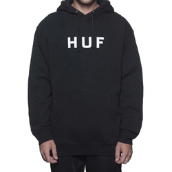 HUF Essentials OG Logo Pullover Hoodie - Black