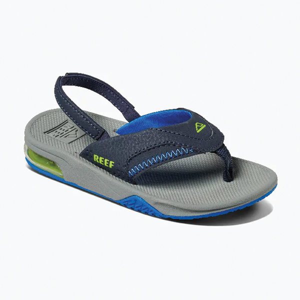 Reef Little Fanning Kid's Sandals - Navy/Lime