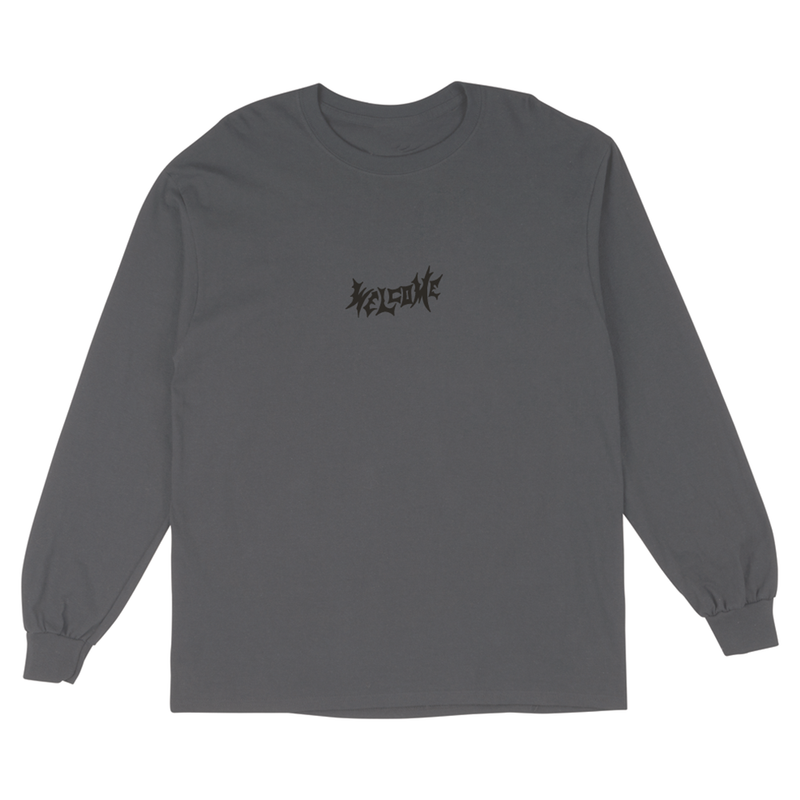 Welcome Castle Long Sleeve Tee - Charcoal