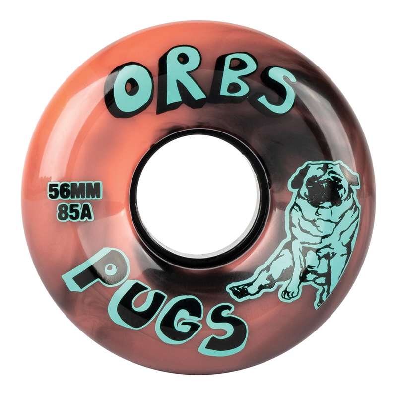 Welcome Orbs Pugs Wheels 85a Coral/Black Swirl - 56mm