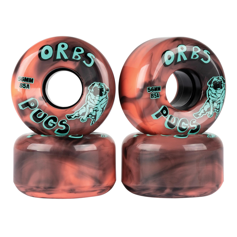 Welcome Orbs Pugs Wheels 85a Coral/Black Swirl - 56mm
