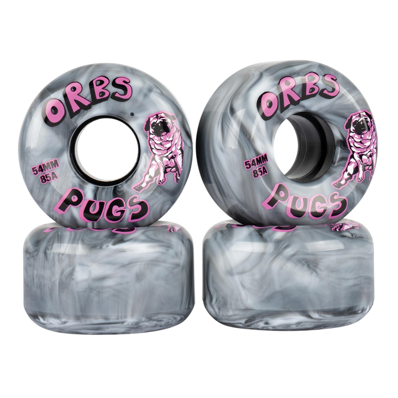 Welcome Orbs Pugs Wheels 85a Black/White Swirl - 54mm